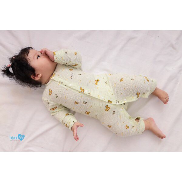 BODY DÀI TAY BONS99, BỘ LIỀN THÂN CHO BÉ (0-9M) CHẤT LIỆU SỢI TRE