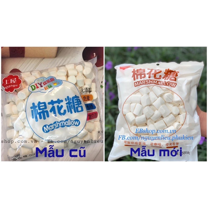 KẸO BÔNG GÒN MARSHMALLOW GÓI 500GR | BigBuy360 - bigbuy360.vn