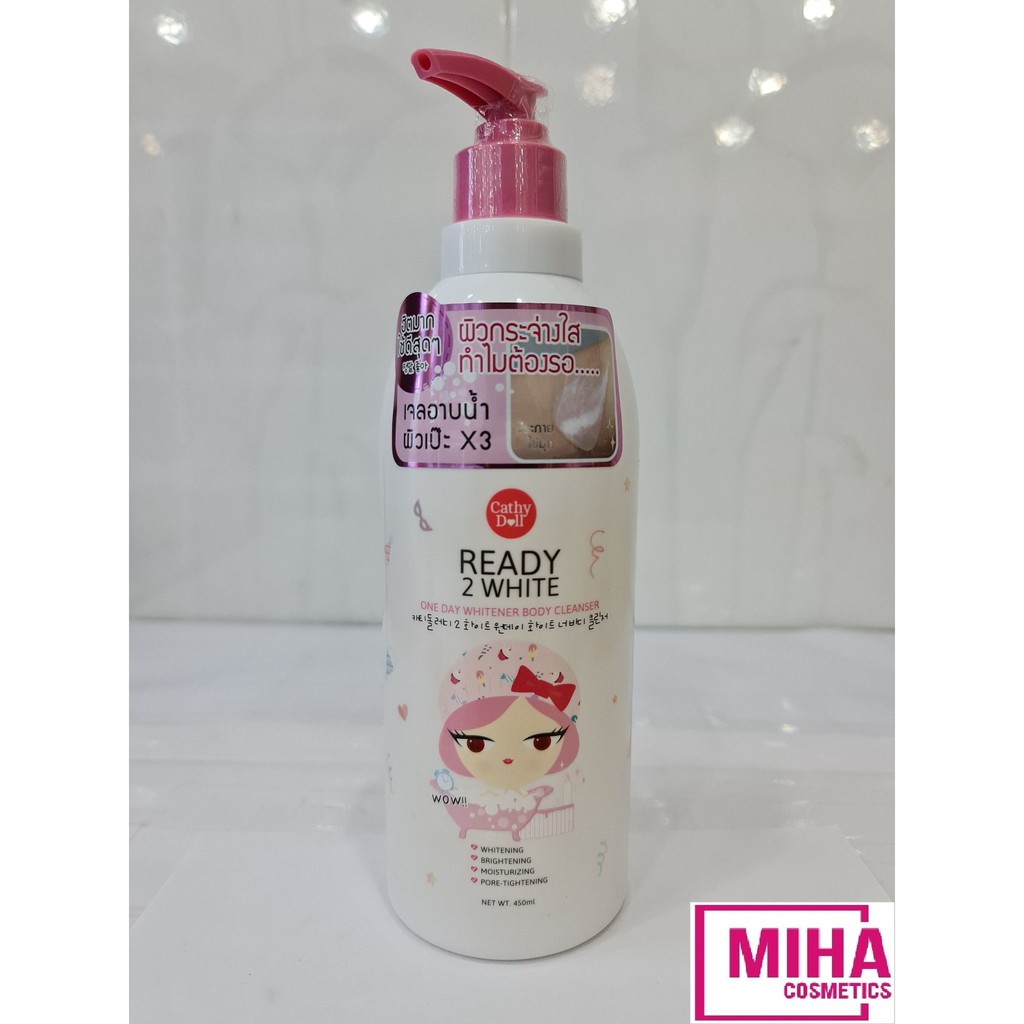 Sữa Tắm Sáng Da Cathy Doll Ready 2 White One Day Whitener Body Cleanser 450ml