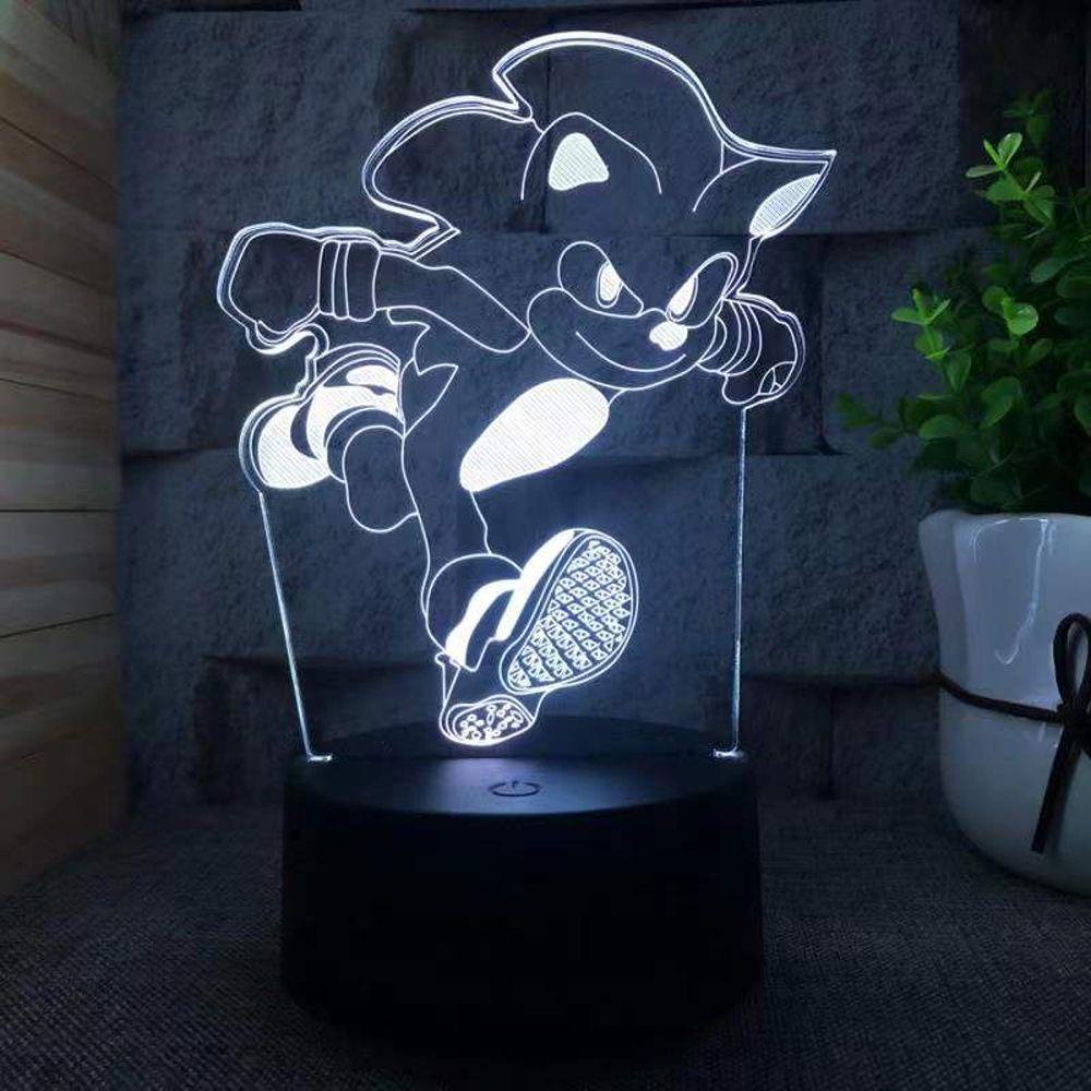 1 Đèn Ngủ LED 7 Màu Hình Búp Bê Sonic Thanh Lịch Thay Đổi 7 Màu Trang Trí Nhà Cửa / Văn Phòng