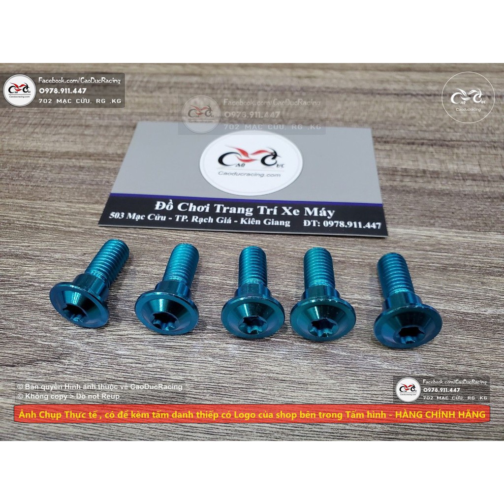 ốc đĩa titan GR5 8x25 loại có Gờ