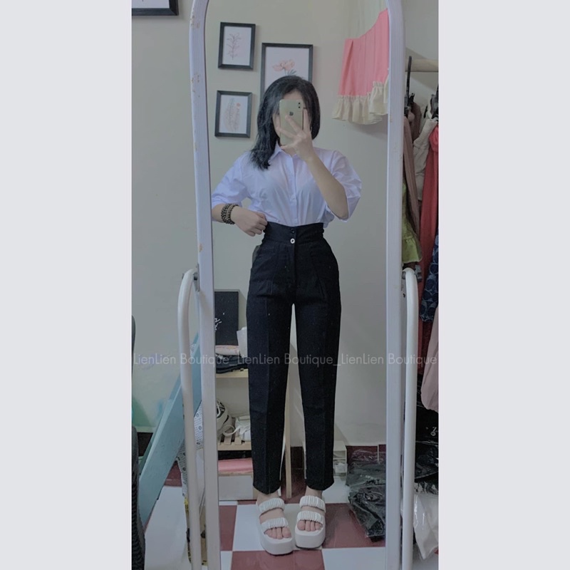 Quần Tây 2 Nút Nhựa Không Đĩa