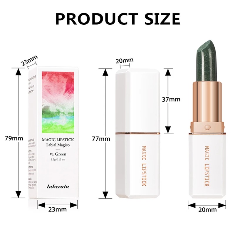 1 Son Môi Dưỡng Ẩm Chống Nước Chống Dính Thay Đổi Màu Sắc Theo Nhiệt Độ Độc Đáo