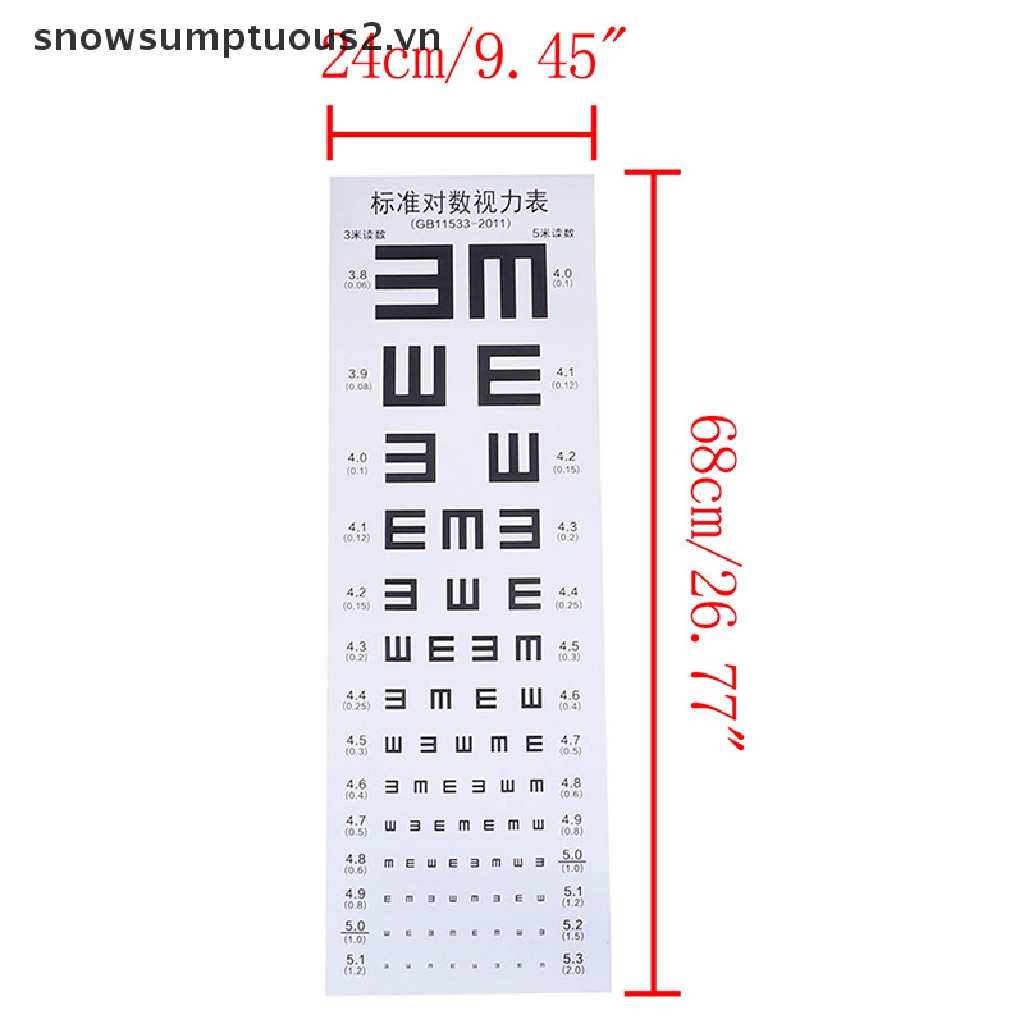 [Hàng mới về] Bảng kiểm tra bảng phấn mắt gắn tường chống nước cho bệnh viện