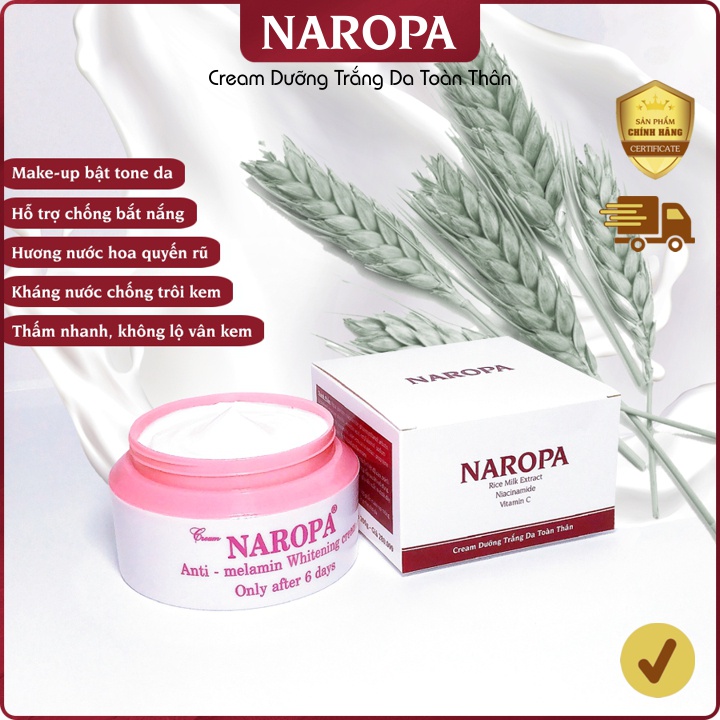 NAROPA Cream Dưỡng Trắng Da Toàn Thân (200g)