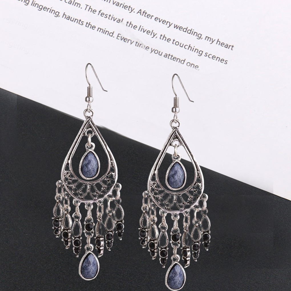 Đôi bông tai sợi dài theo kiểu Bohemian thời trang sành điệu cho nữ