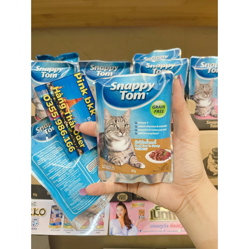 Pate Snappy Tom * NHẬP TRỰC TIẾP THÁI LAN * Thức ăn dinh dưỡng cho mèo Pate Snappy Tom 85g