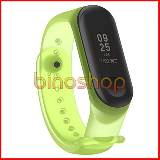 Dây Silicon Xiaomi Miband 3 trong suốt