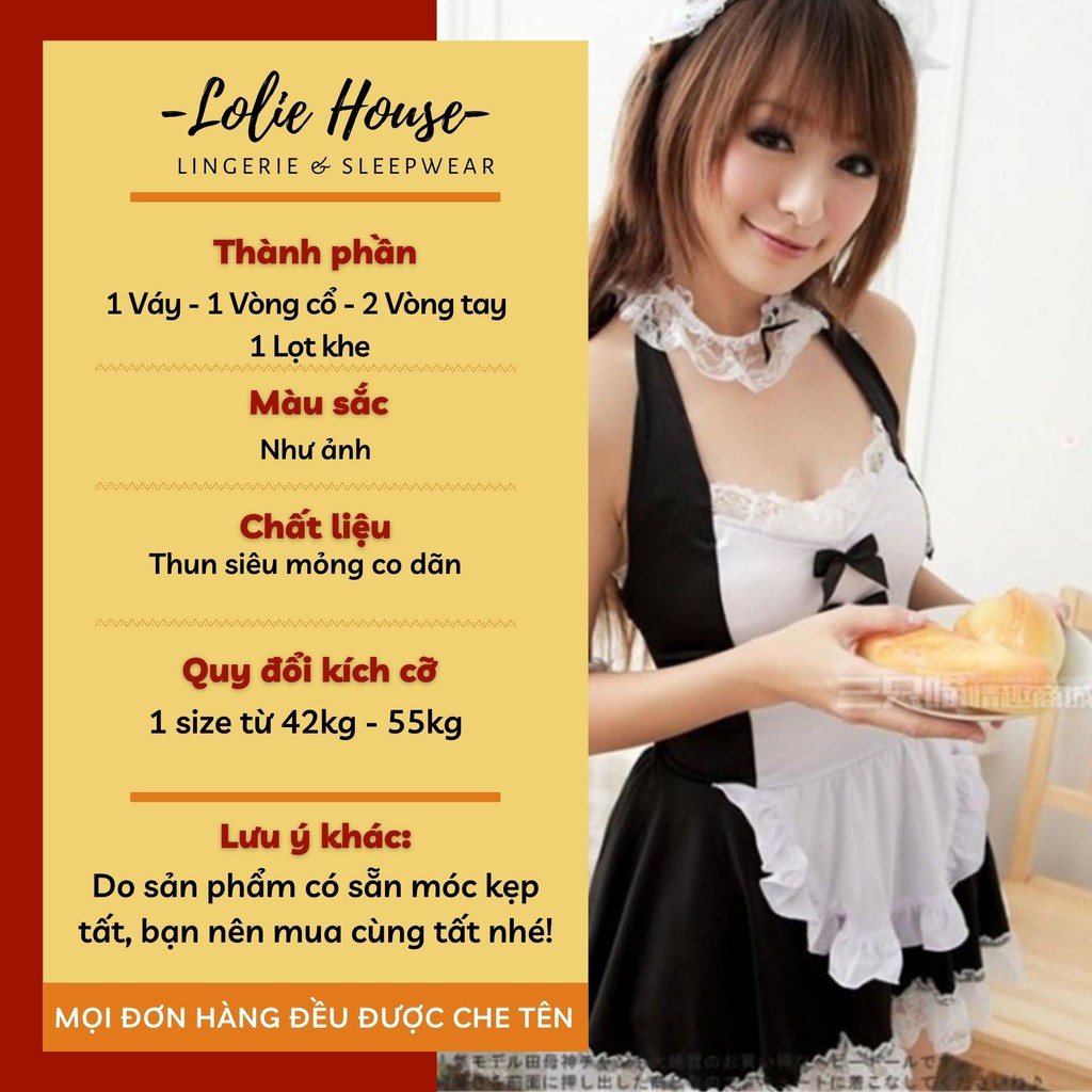 Cosplay hầu gái sexy anime maid cute Váy đầm ngủ cosplay cô hầu gái gợi cảm LOLIE HOUSE - CP40 | BigBuy360 - bigbuy360.vn