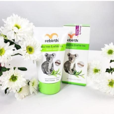 Sữa rửa mặt, gel rửa mặt cho da dầu, tinh chất trà xanh và trà trắng Rebirth - 100ml - Nhập Khẩu Úc, Ngăn Ngừa Mụn | BigBuy360 - bigbuy360.vn