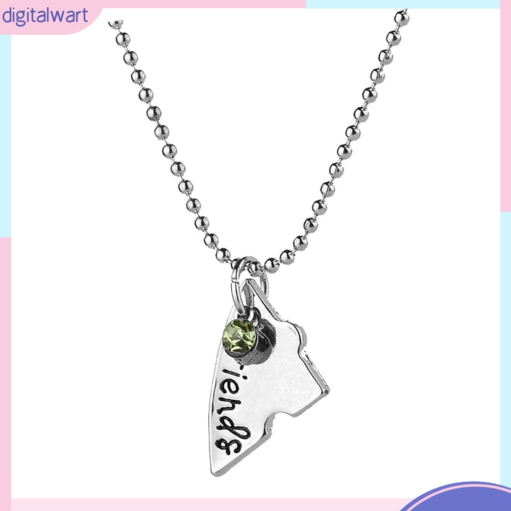 Set 4 Dây Chuyền Tình Bạn Mặt Trái Tim Đính Đá Thời Trang