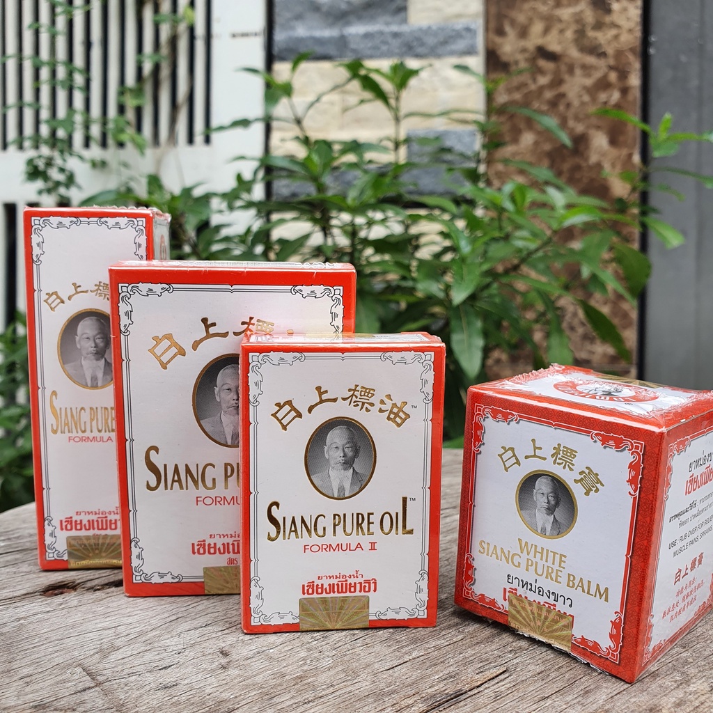 Dầu gió ông già Trắng , Đỏ Siang Pure Formula 2 II Thái Lan Đủ Size