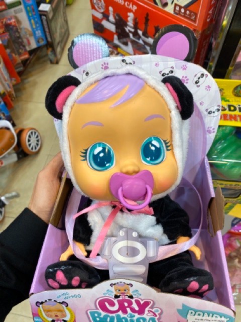 Bộ Đồ Chơi Cry Babies Búp bê biết khóc Chảy Nước Mắt Biết Bú Tí Giả