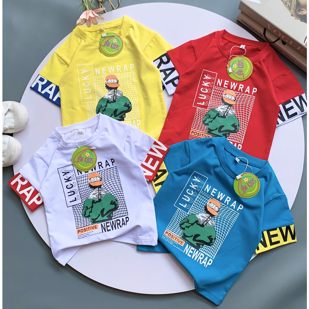 Set đồ bộ bé trai Áo thun ngắn tay cotton 100% co giản 4 chiều Quần short thun cotton giả jean co giản cho bé từ 8-37kg