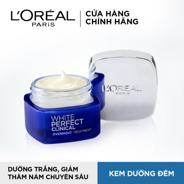 Bộ đôi kem dưỡng làm sáng da giảm thâm nám ngày và đêm L'Oreal Paris White Perfect Clinical 50ml