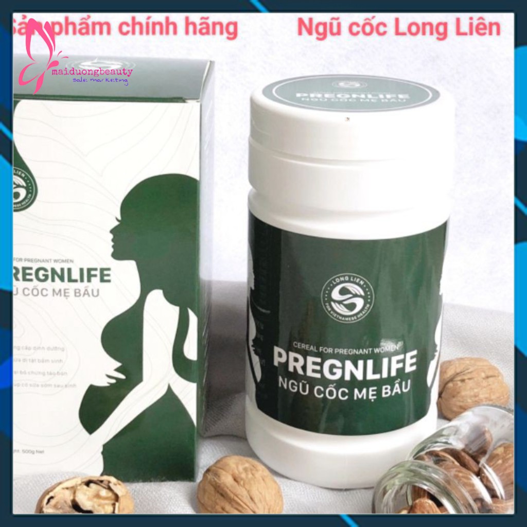 Ngũ Cốc Bà Bầu Pregnlife Cao Cấp Siêu Dinh Dưỡng, Con Tăng Cân Đều Đặn (500gr)