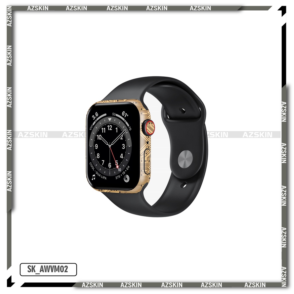 Miếng Dán Skin Apple Watch Oracal Vi Mạch Gold |SK_AWVM02| Chất Liệu Film Nhập Khẩu, Tạo Khuôn Cắt CNC, Dễ Dán Tại Nhà