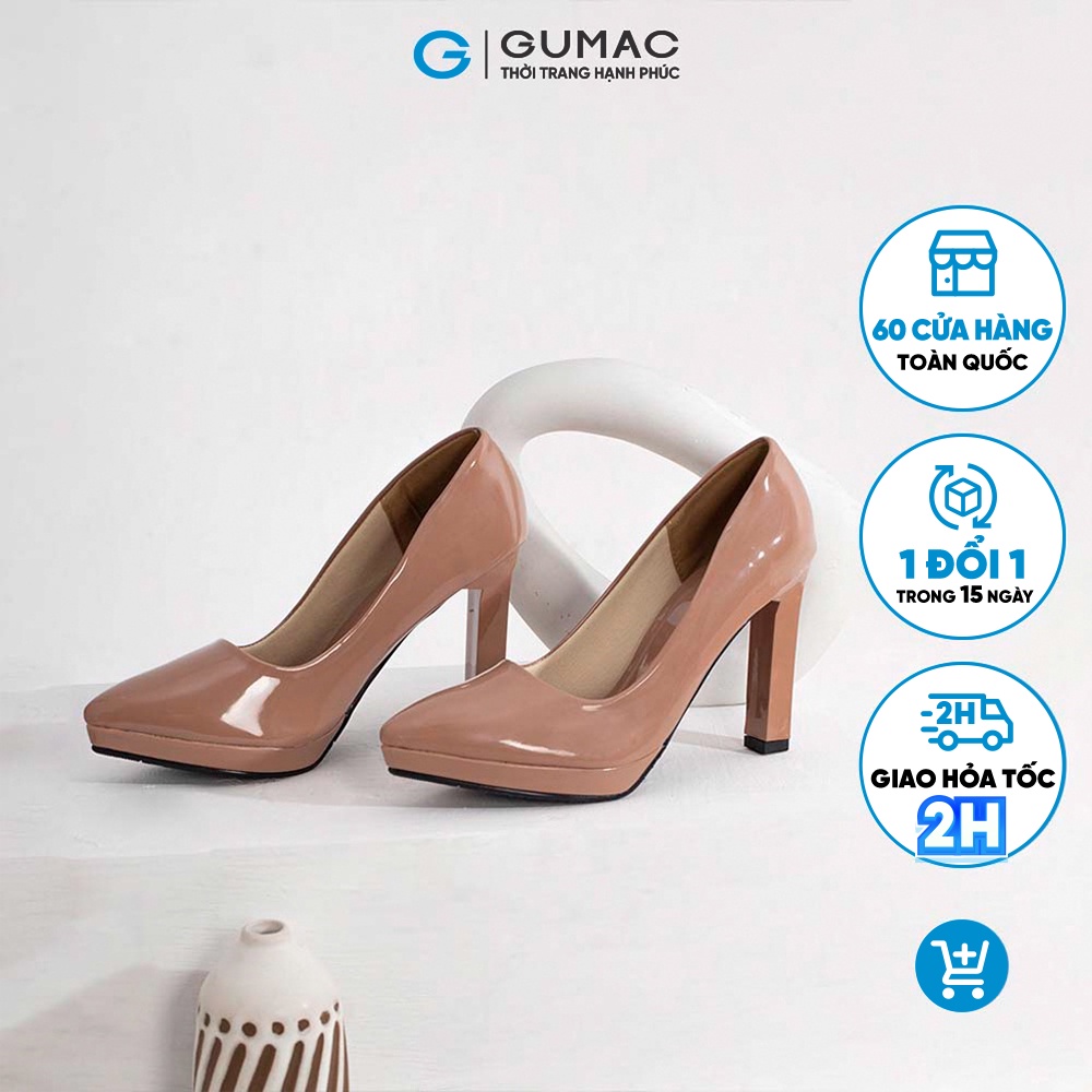 Giày cao gót nữ đế đúp GUMAC thiết kế sang chảnh cao 10cm GD227