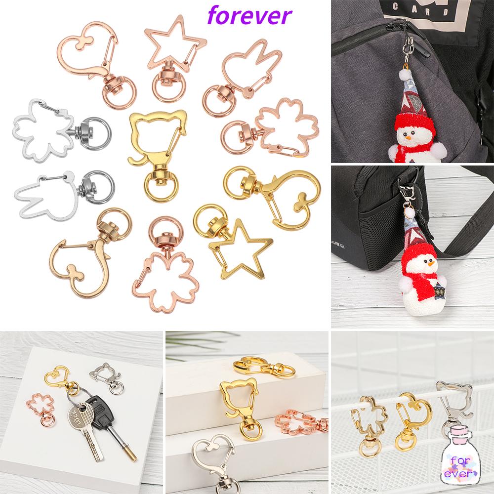 Set 5 móc khóa kim loại hình tôm hùm tự làm dây đeo túi xách