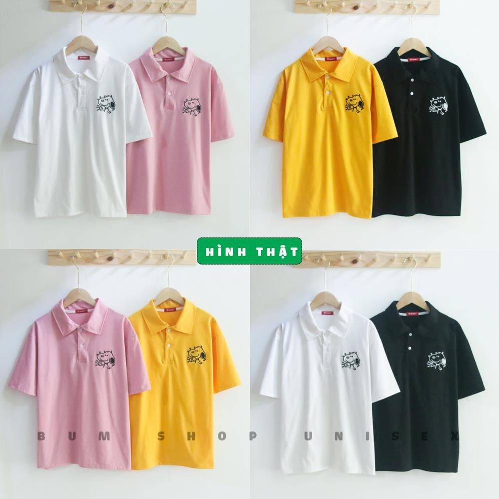 Áo Phông POLO Nữ Có Cổ - TTLCC56 - Form Rộng Unisex Tay Lỡ - Chất Thun Cotton Mềm Mát - Hình Thêu Sắc Sảo ◦