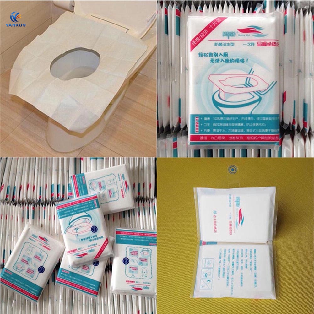 Bộ 10 đệm lót bệ ngồi bồn cầu dùng một lần đảm bảo an toàn vệ sinh