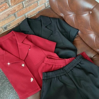 SET ÁO CROPTOP FORM VEST CHẤT XỐP + SHORT