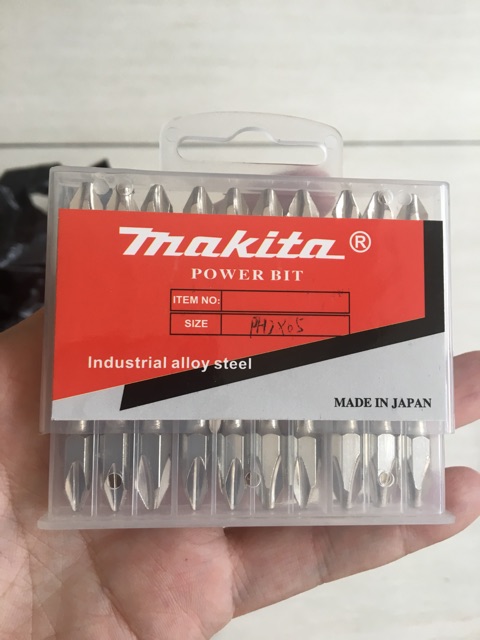 Vít baker 2 đầu nhọn makita 1 hộp = 10 mũi hàng nhật