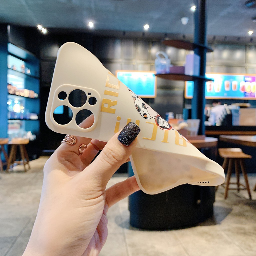 Ốp lưng iphone Rich Girl bảo vệ camera cạnh vuông dành cho ip 6 đến 13promax e77