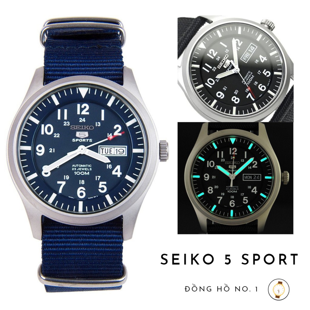 [HÀNG CHÍNH HÃNG] Đồng hồ nam Seiko 5 Sport quân đội