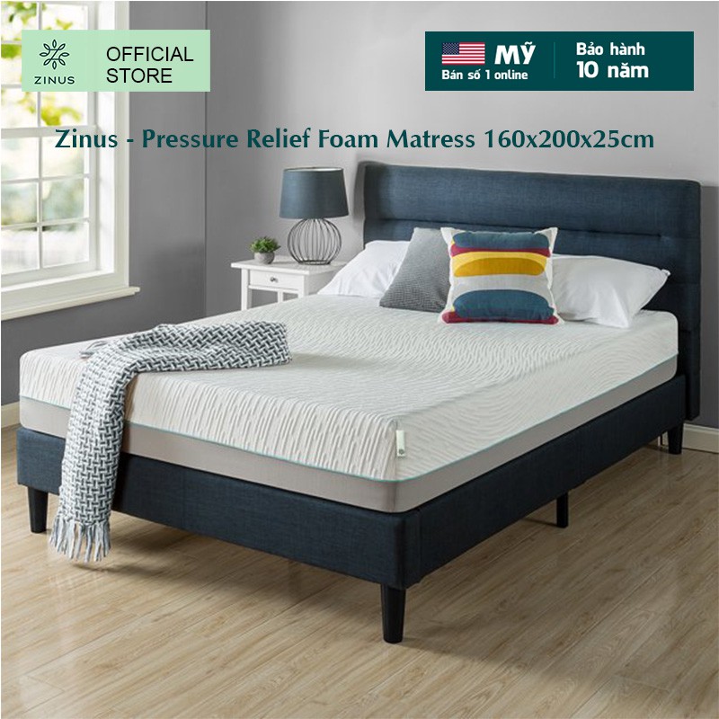 [Mã LIFEZI99 giảm 8% tối đa 50K đơn 99K] Nệm foam Zinus Cuộn Hút Chân Không Giảm Áp Cao Cấp