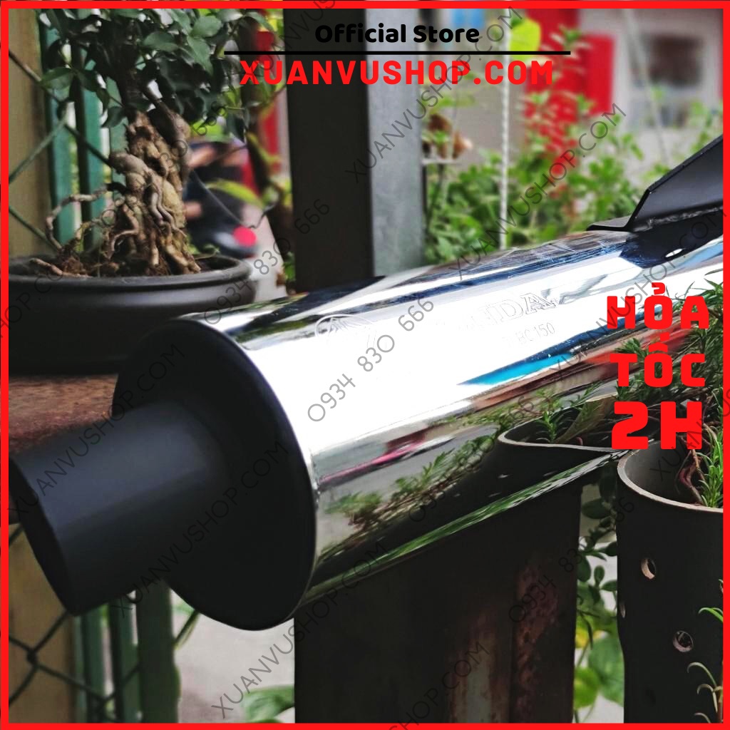 Pô cbr độ móc ấm Exciter 135 Ex 150 155 Winner x Sonic Satria Wave Sirus Redleo logo RL chính hãng ORBR XUANVUSHOP