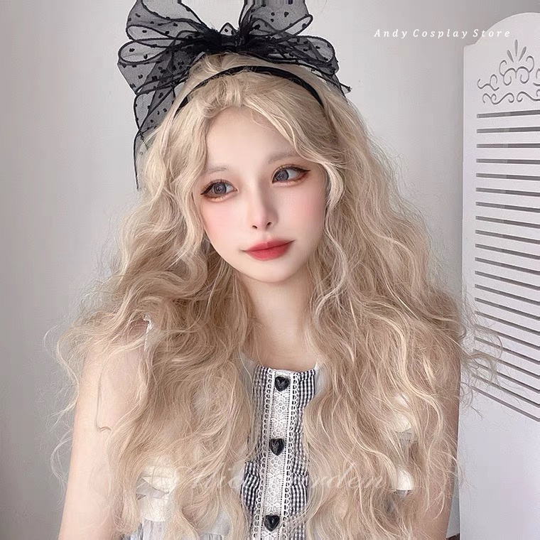Tóc giả/ Wig teen vàng xù Jazmin Alice Garden