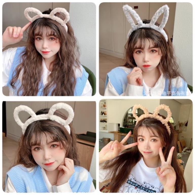 Bờm tóc, cài tóc Cosplay lông tai thỏ siêu đẹp