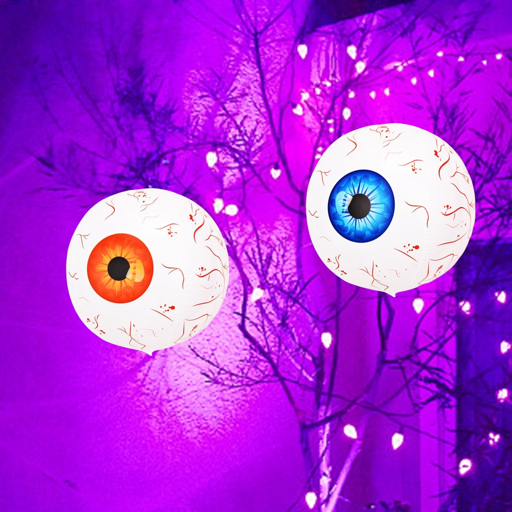 Bong Bóng Bơm Hơi Hình Mắt Bí Ngô 22Inch Trang Trí Tiệc Halloween