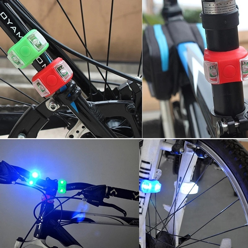 Đèn LED Silicone Cảnh Báo An Toàn Gắn Phía Trước/Sau Xe Đạp Chống Nước