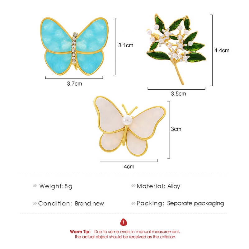 Trâm Cài Áo Hình Bướm Đính Đá Thời Trang Cho Nữ