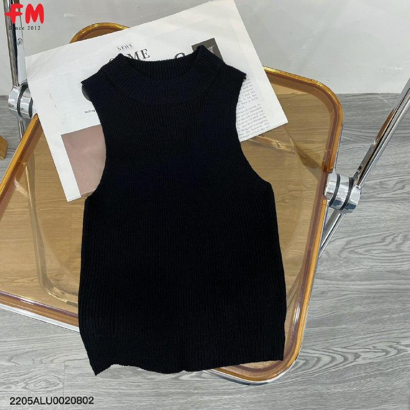 Áo len tăm nữ Fmstyle cổ 3P sát nách rộng chất lên dệt kim mềm mịn mặc thoải mái thời trang Ulzzang 205080019