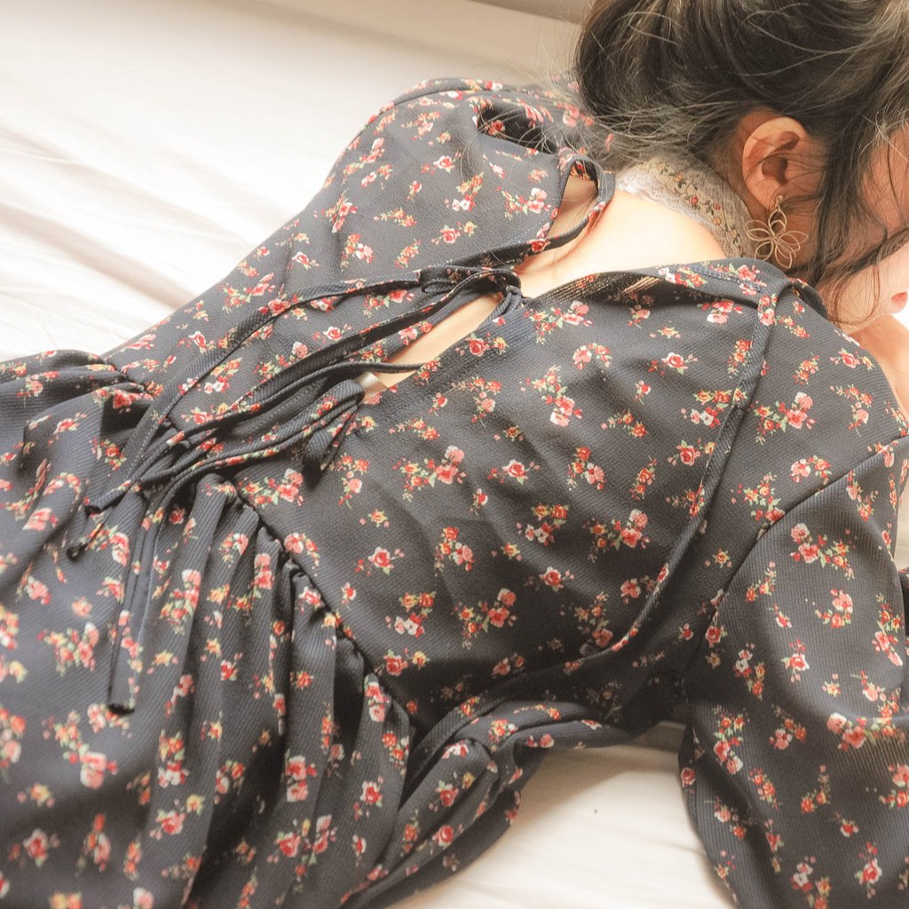 Đầm Chen.Inspired - Đầm Hana Babydoll màu xanh dương đậm Freesize