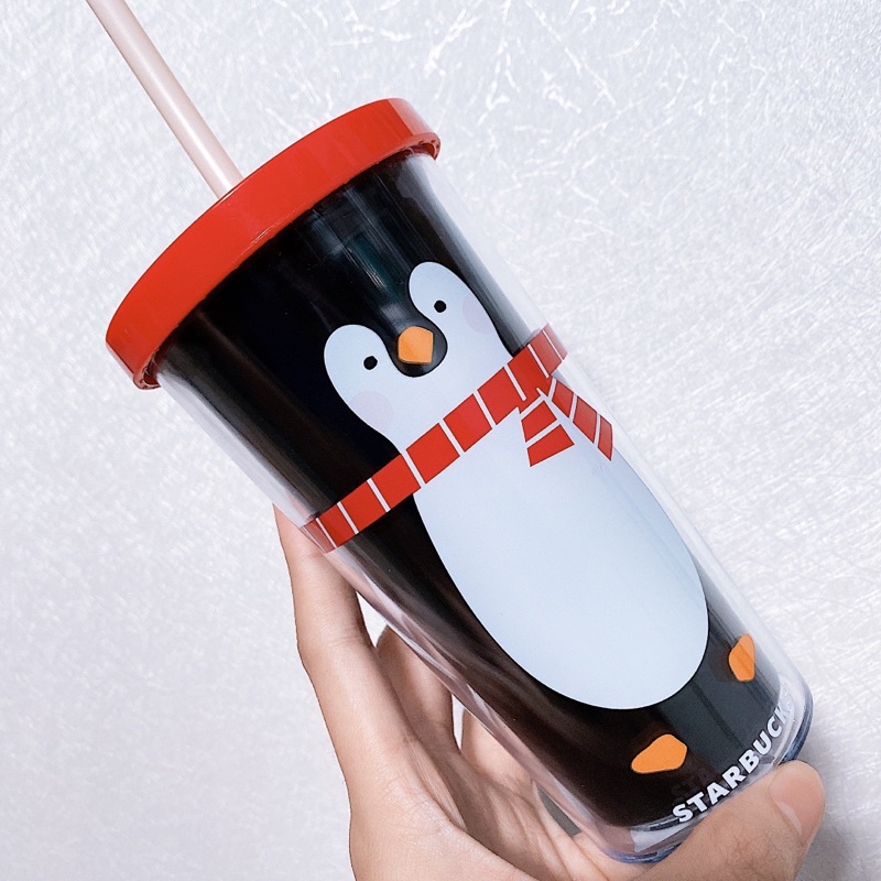 - LY NHỰA 2018 HOLIDAY PENGUIN COLD CUP 12oz