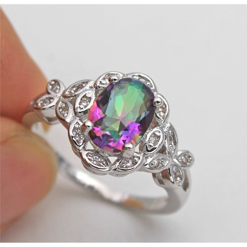 Nhẫn Mạ Bạc Hình Bướm Đính Đá Lấp Lánh