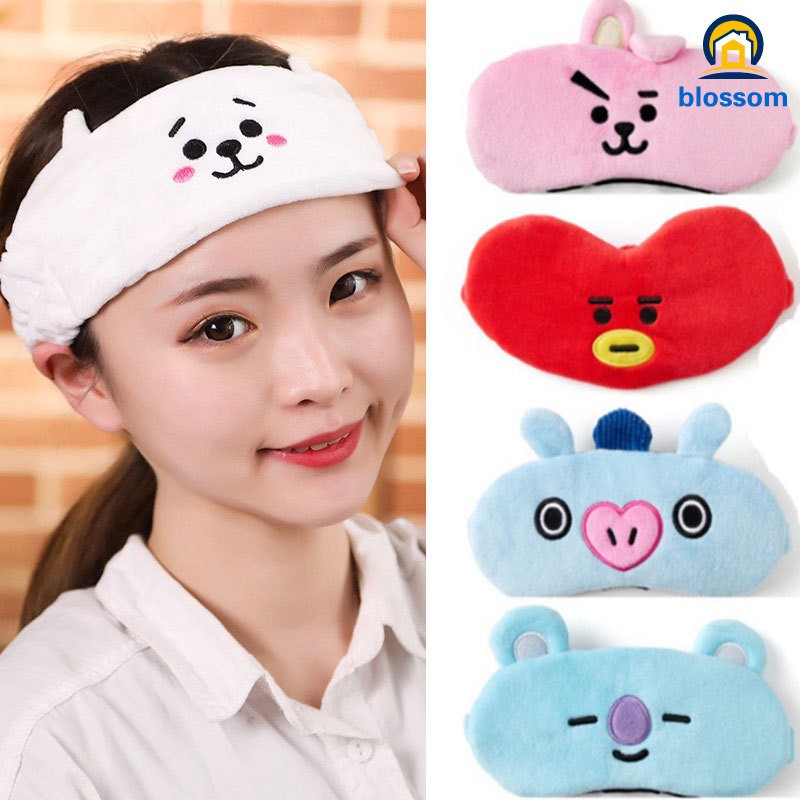 Bts Bt21 Băng Đô Rửa Mặt / Trang Điểm Co Giãn Họa Tiết Bt21 Một Kích Thước Cho Nam Và Nữ