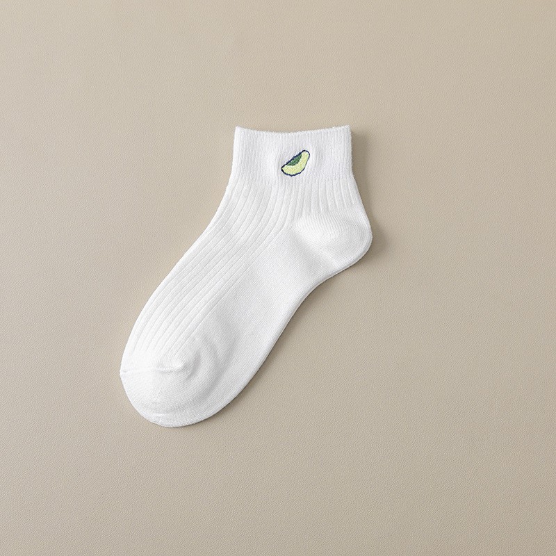 ❤️FREESHIP❤️ Tất - Vớ nữ Bơ Cotton Trơn Ulzzang Cổ Ngắn gân tăm Phong Cách Vintage Hàn Quốc