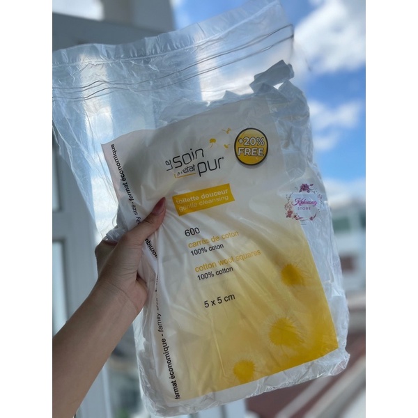 BÔNG TẨY TRANG KHỔNG LỒ HÀNG PHÁP 600 Miếng