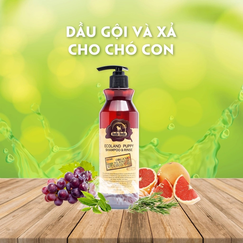 Dầu gội và xả dành cho chó Budle'Budle 500ml