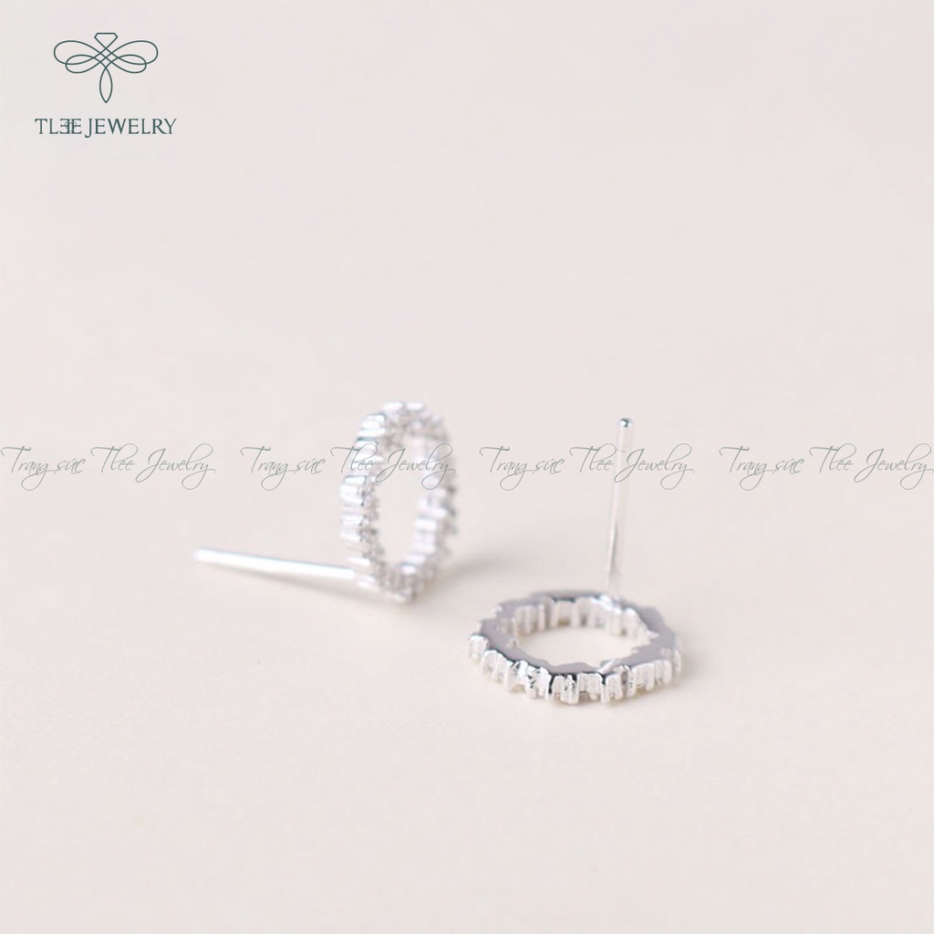Khuyên tai bạc nữ TLEE Bluesea nạm đá cao cấp sang trọng NCJ B0129