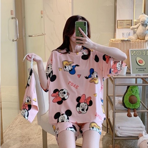 Set Zoo Mặc Nhà Nữ - BaoBao.Clothing [FREESHIP] - Bộ quần short + áo thun nữ cổ tròn chất thun co giãn 4 chiều | BigBuy360 - bigbuy360.vn