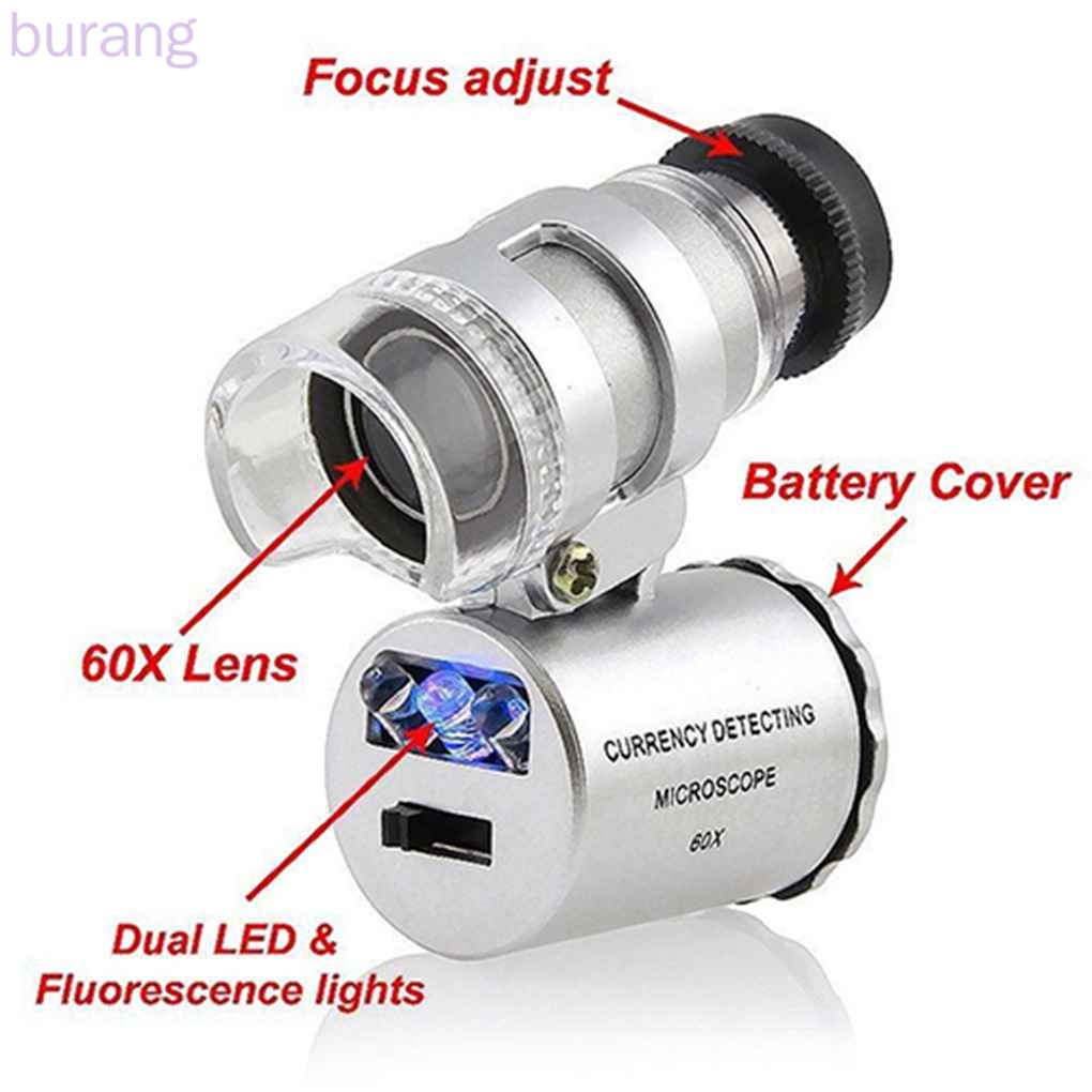 Kính lúp mini cầm tay 60x tiện lợi chất lượng