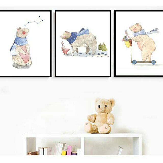 Tranh canvas treo tường - Bear