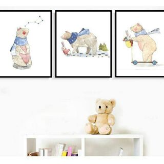 Tranh canvas treo tường - Bear