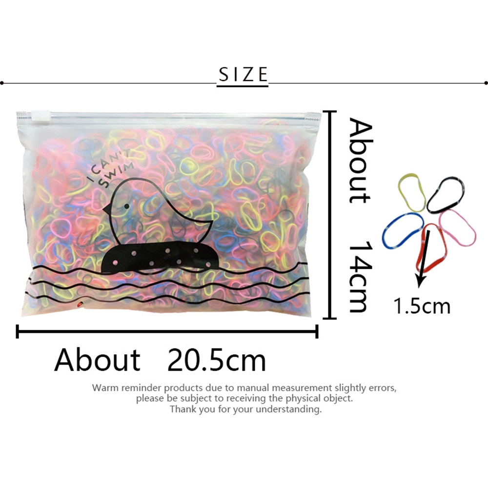 【COD】Túi 1000 Dây Thun Cột Tóc Sử Dụng Một Lần Phong Cách Hàn Quốc Cho Nữ